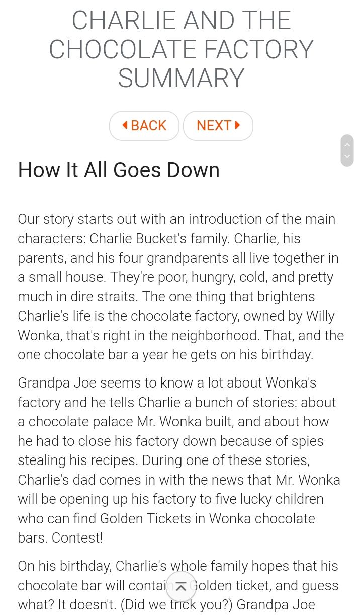 charlie and the chocolate factory summary